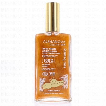ALPHANOVA Organic Sun - Huile sèche scintillante bio spray 125ml