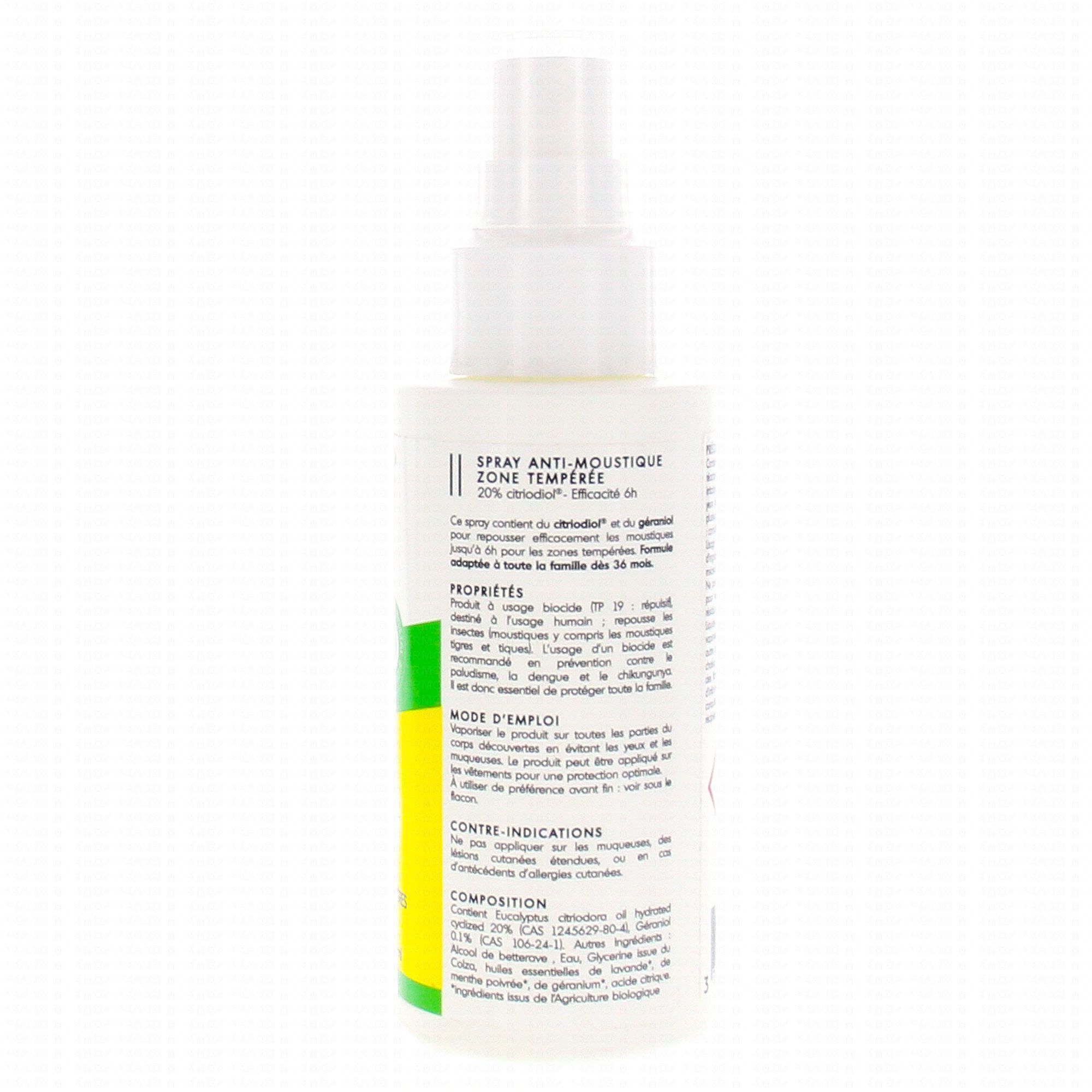 Spray anti-moustique zone tempérée