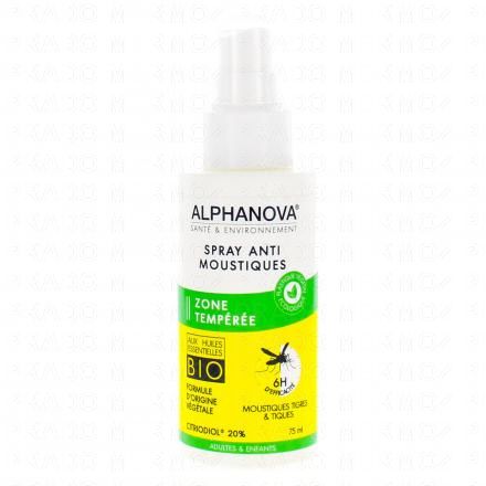 ALPHANOVA Santé - Spray anti-moustiques bio zone tempérée 75ml