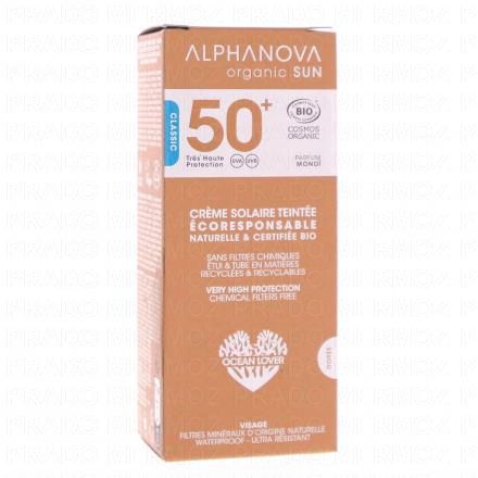ALPHANOVA Organic Sun - Crème teintée dorée bio SPF50+ tube 50g