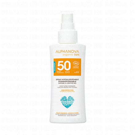 ALPHANOVA Organic Sun - Spray solaire Format voyage SPF50 90g