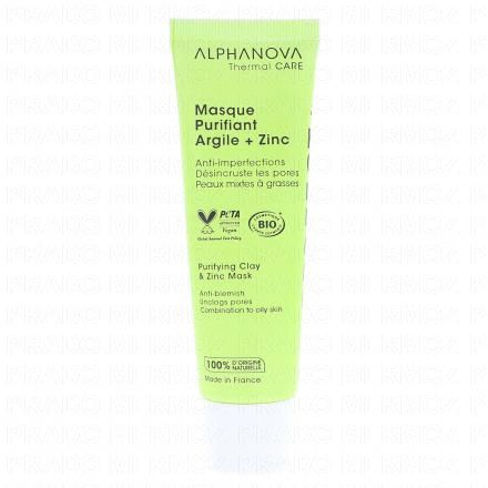 ALPHANOVA Thermal Care - Masque Purifiant Bio Argile + Zinc 50ml