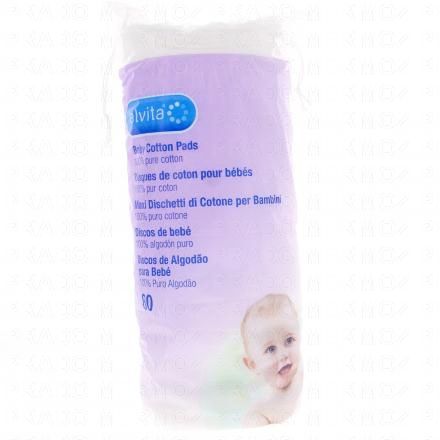 ALVITA Coton disque b&eacute;b&eacute; sachet x80