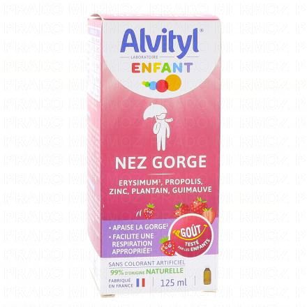 ALVITYL Enfants - Sirop Nez et Gorge Go&ucirc;t Fraise 125ml