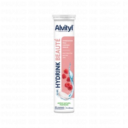ALVITYL Hydrink Beaut&eacute; Ar&ocirc;me Framboise x20 Comprim&eacute;s Effervescents