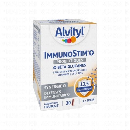 ALVITYL Immunit&eacute; - ImmunoStim+ Probiotiques 30 g&eacute;lules