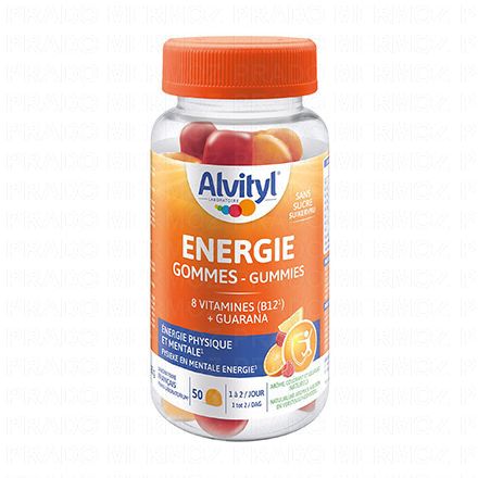 ALVITYL Vitalit&eacute; - Energie Go&ucirc;t orange citron framboise x50 gommes