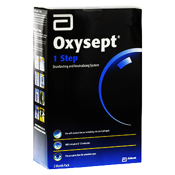 AMO Oxysept 1 étape système oxydant (coffret 2 solutions de 300ml + 30 comprimés (2 mois))