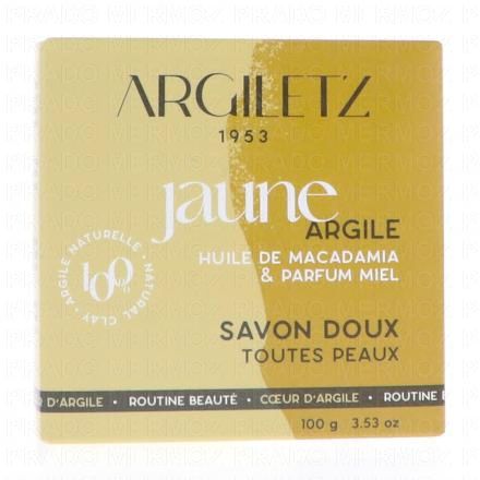 ARGILETZ Argile Jaune - C&oelig;ur d'argile Savon doux &agrave; l'argile jaune 100g