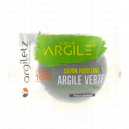 ARGILETZ Argile Verte - C&oelig;ur d'argile Savon purifiant argile verte 100g