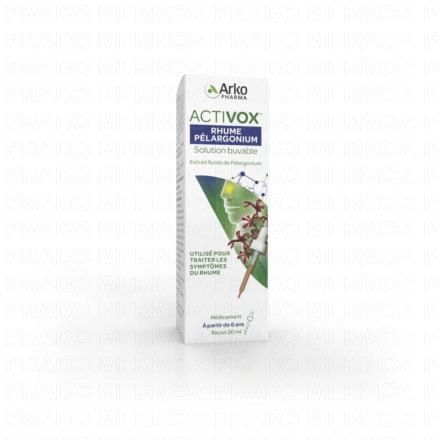 ARKOPHARMA Activox - Rhume Pélargonium solution buvable 30ml