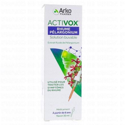 ARKOPHARMA Activox - Rhume Pélargonium solution buvable 30ml