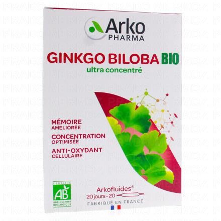 ARKOPHARMA Arkofluides mémoire concentration bio boite de 20 ampoules