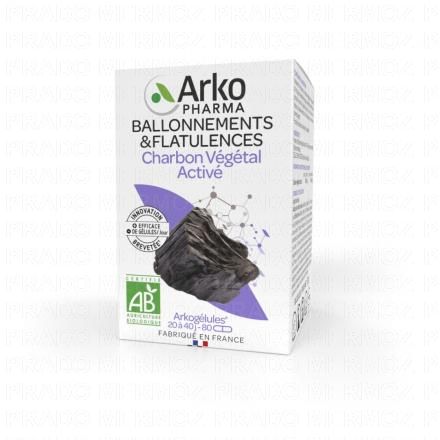 ARKOPHARMA Arkogelules - Charbon V&eacute;g&eacute;tal Bio 80 g&eacute;lules
