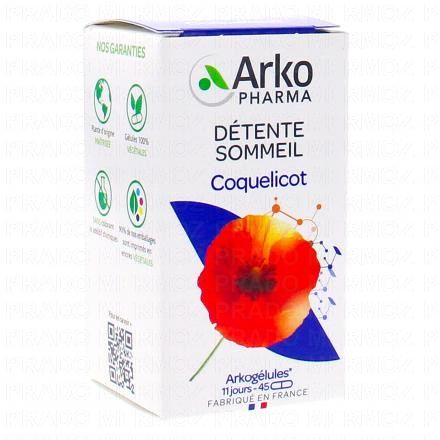 ARKOPHARMA Arkog&eacute;lules - DETENTE SOMMEIL Coquelicot 45 g&eacute;lules