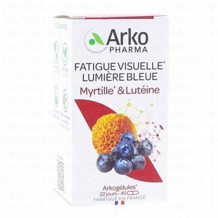 ARKOPHARMA Arkog&eacute;lules - Fatigue Visuelle Lumi&egrave;re bleue Myrtille & Lut&eacute;ine 45 g&eacute;lules