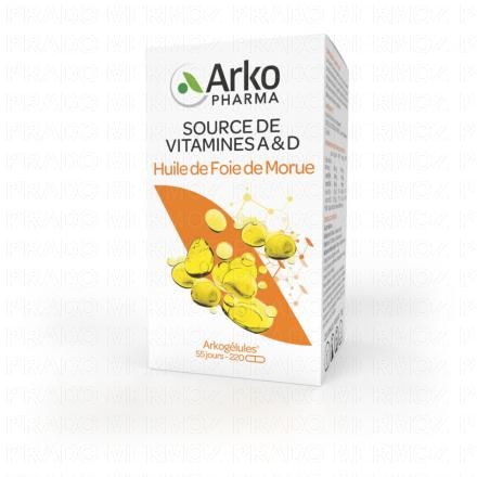ARKOPHARMA Arkogelules - Huile de foie de morue (flacon de 220 gélules)
