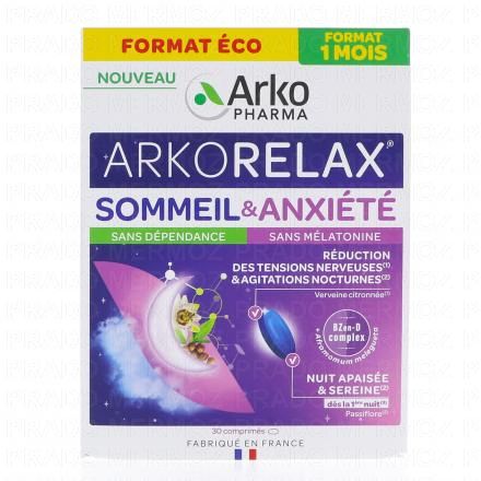 ARKOPHARMA Arkorelax - Sommeil & Anxi&eacute;t&eacute; (x30 comprim&eacute;s)