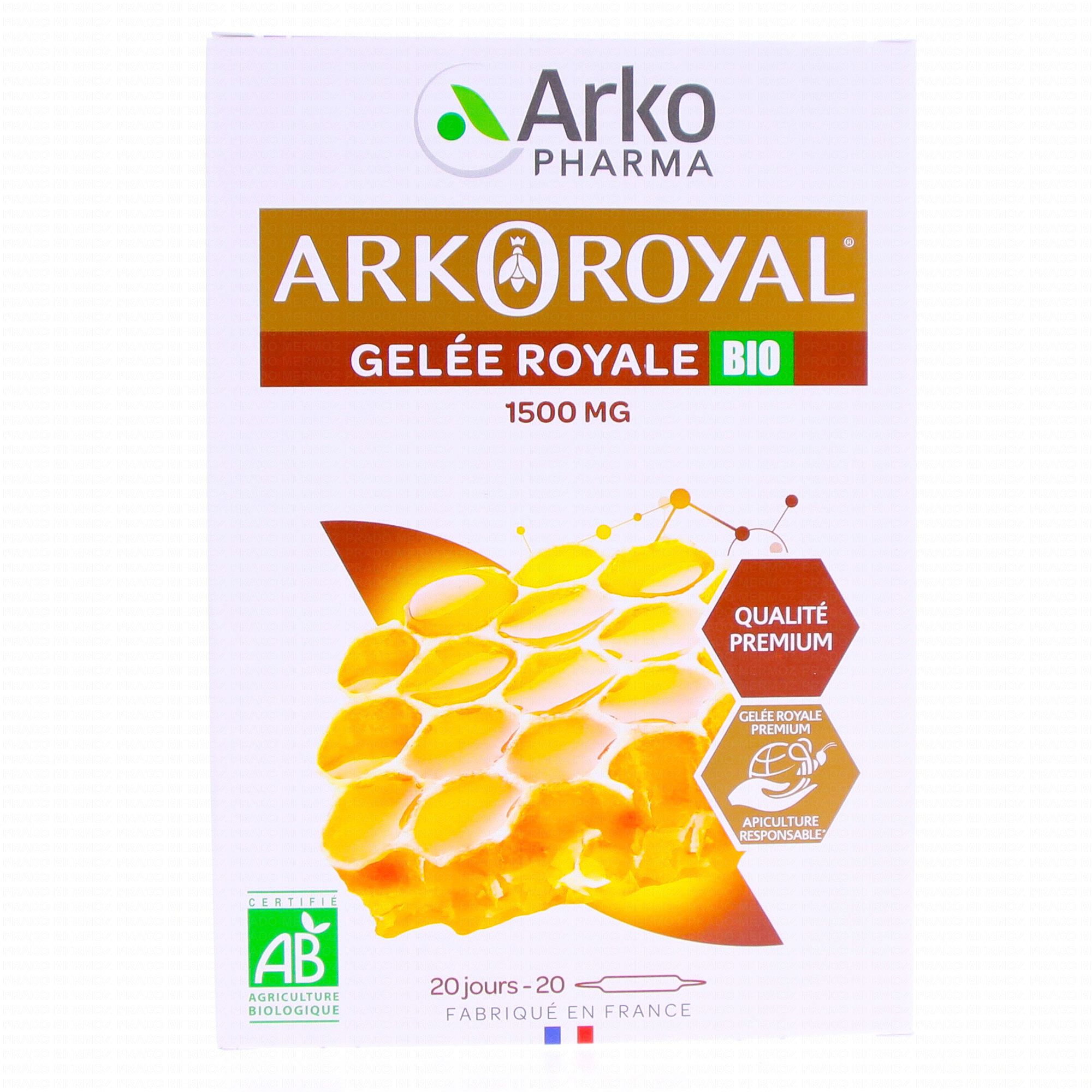 Arkopharma Arkoroyal Gelee Royale 1500mg Bio 20 Ampoules - Easypara