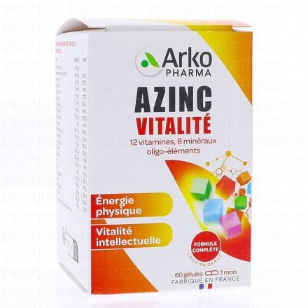 ARKOPHARMA Azinc Forme et Vitalit&eacute; (bo&icirc;te 60 g&eacute;lules)