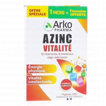 ARKOPHARMA Azinc Forme et Vitalit&eacute; (bo&icirc;te 74 g&eacute;lules)