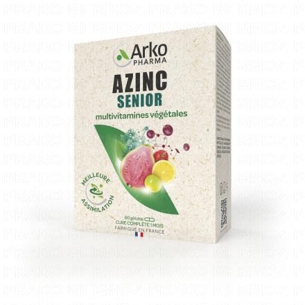ARKOPHARMA Azinc S&eacute;nior Multivitamines V&eacute;g&eacute;tales 60 g&eacute;lules