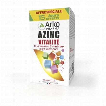 ARKOPHARMA Azinc Vitalité Vitamines & Minéraux 120 gélules