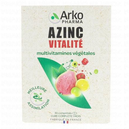 ARKOPHARMA Azinc Vitalit&eacute; multivitamines v&eacute;g&eacute;tales 30 comprim&eacute;s