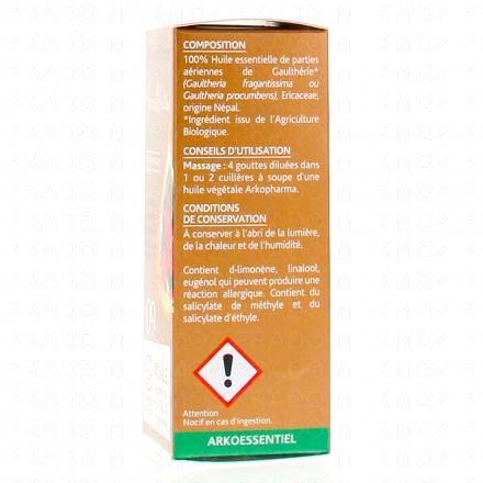 ARKOPHARMA Arkoessentiel - Huile essentielle de Gaulth&eacute;rie N&deg;09 Bio flacon 10ml