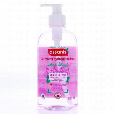 ASSANIS Gel mains hydroalcoolique lilas délicat (500ml)