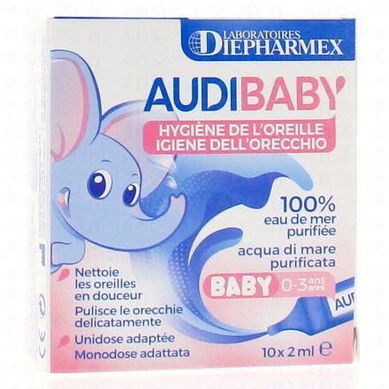 AUDISPRAY Baby - Hygi&egrave;ne de l'oreille bo&icirc;te de 10 unidoses de 1ml