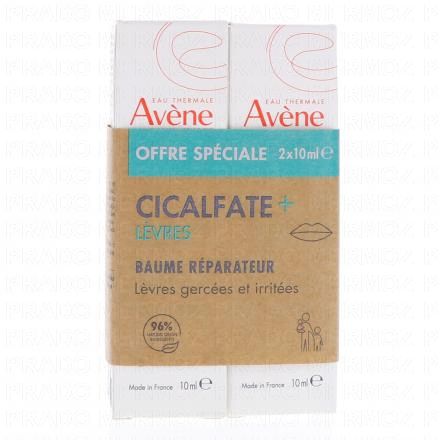 AV&Egrave;NE Cicalfate L&egrave;vres Baume r&eacute;parateur (lot de 2 x 10ml)