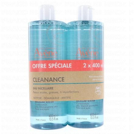 AVENE Cleanance Eau micellaire (lot de 2 * 400ml)