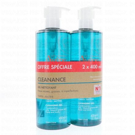 AVÈNE Cleanance Gel Nettoyant (lot de 2 x 400ml)