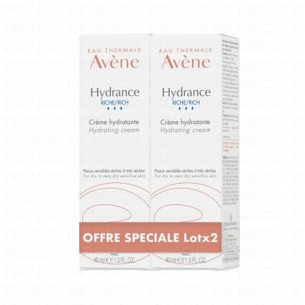 AVÈNE Hydrance crème riche hydratante (lot de 2 x 40ml)