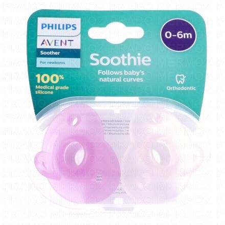 AVENT Soothie Sucettes nouveau né 0-6 mois (rose)