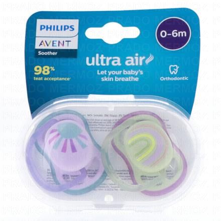 AVENT Sucettes Ultra air 0-6m x2 (couleur nature)
