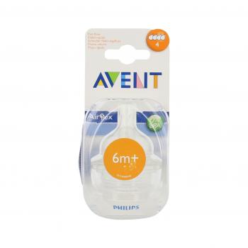 AVENT T&eacute;tine 4 trous &agrave; d&eacute;bit rapide 6 mois et plus lot de 2