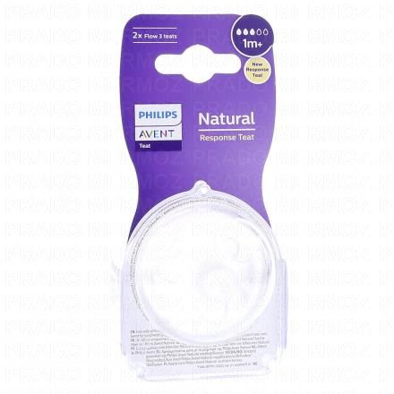 AVENT T&eacute;tine silicone d&eacute;bit 3 bo&icirc;te de 2