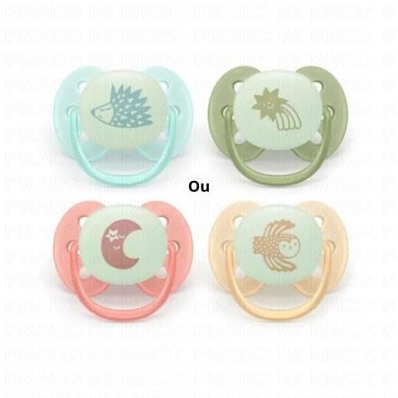 AVENT Ultra Soft - Sucettes 0-6 mois (sp&eacute;cial nuit)