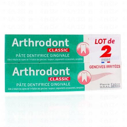 Arthrodont Classic pâte dentifrice gingivale (2 tubes x 75ml)