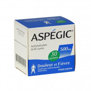 Aspégic 500 mg (boîte de 30 sachets-doses)