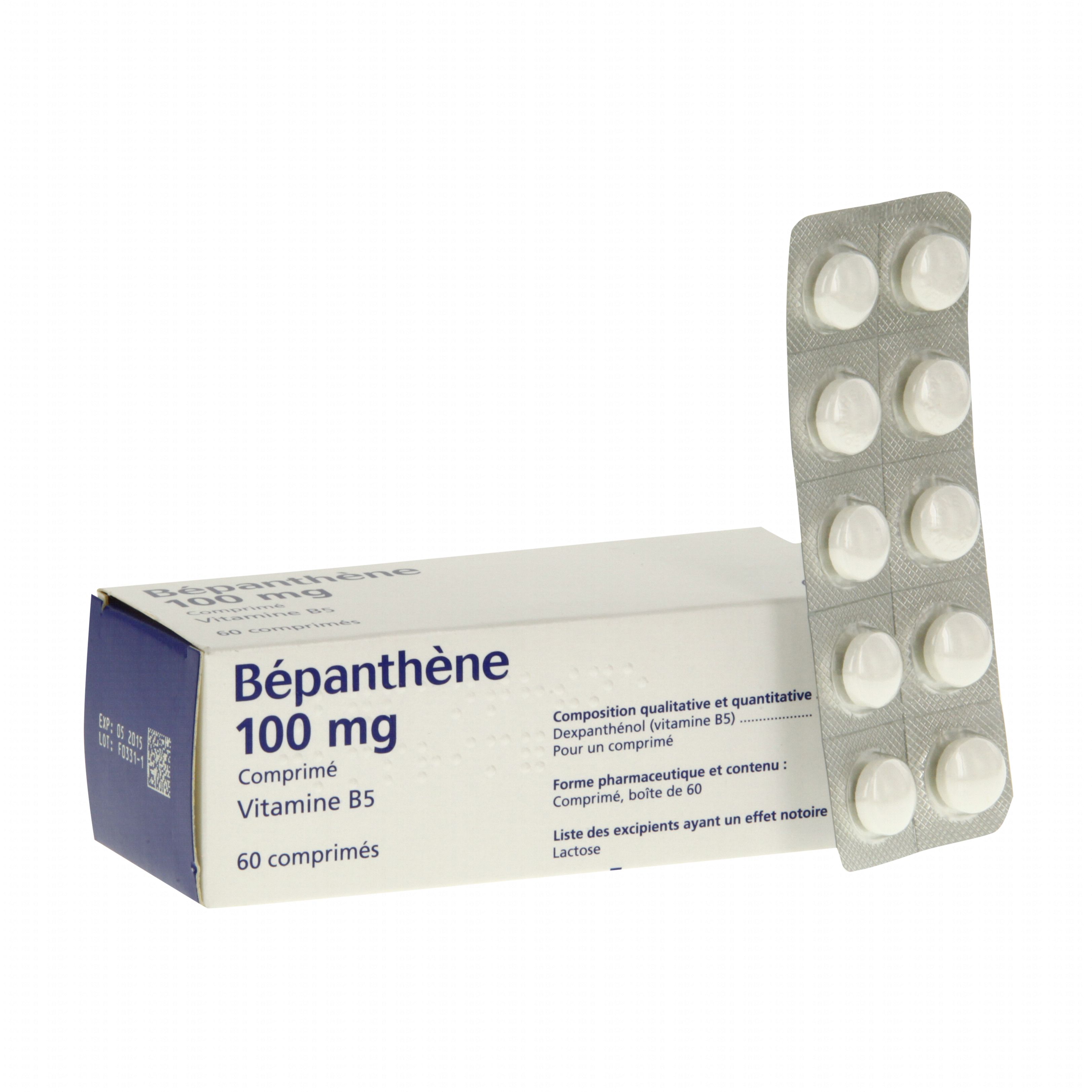 Bépanthène 100 mg boîte de 60 comprimés - Médicament conseil ...