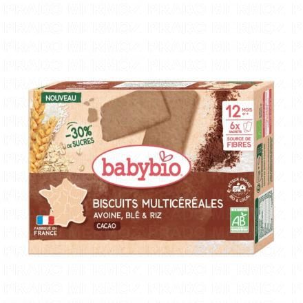 BABYBIO Biscuits multicéréales Cacao 120g dès 12mois