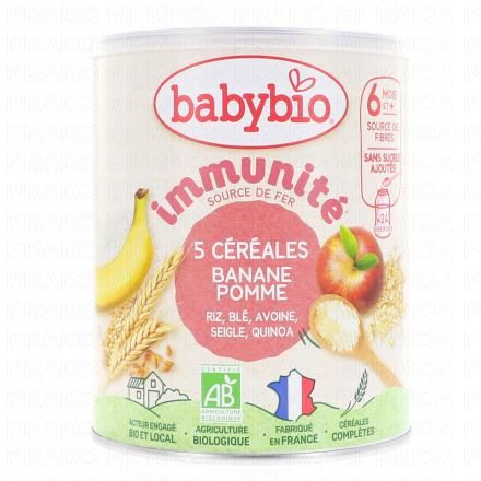 BABYBIO C&eacute;r&eacute;ales - banane pomme d&egrave;s 6 mois 220g