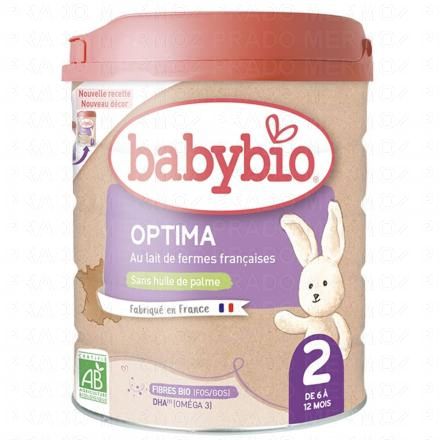 BABYBIO Optima Bio Lait de suite 2ème âge 800g