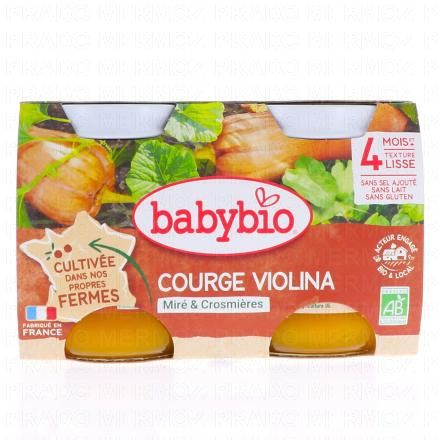 BABYBIO L&eacute;gumes - Petit pot Courge violina +4mois 2x 130g
