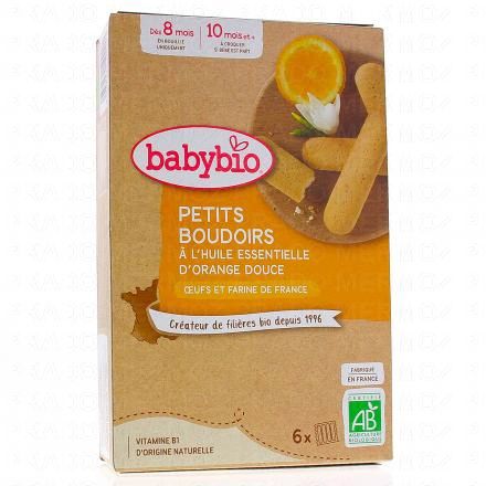 BABYBIO Biscuits - Petits boudoirs à l'huile essentielle orange douce bio 120g Dès 10mois
