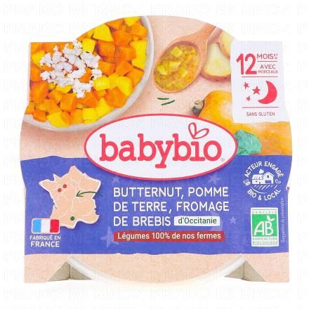 BABYBIO Repas du Soir - Petit plat Marmite de potager, Butternut d&egrave;s 12 mois 230g