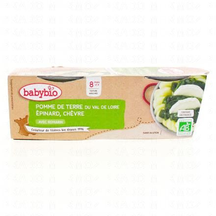 BABYBIO L&eacute;gumes - Trio de Pomme de terre du val de Loire , &eacute;pinard, ch&egrave;vre pot 200g x 2